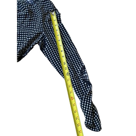 ABS by Allen Schwartz Womens Y2K Top Medium Black Silk Polka Dot Button Down - Picture 10 of 10